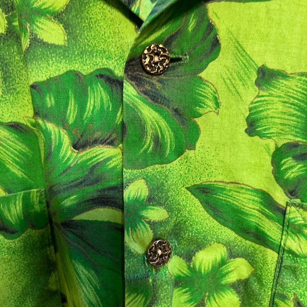 Vintage Dukes of Hawaii metallic 1960’s Hawaiian shirt - Picture 9 of 12